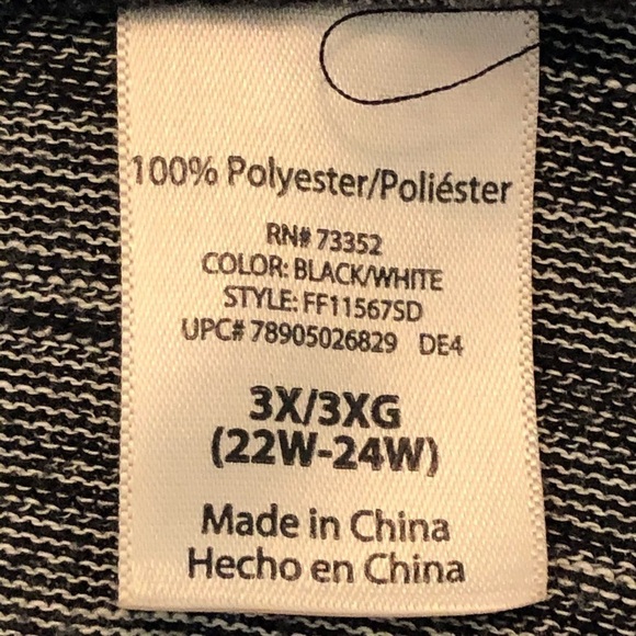 Women's Dark Gray with Light Gray Cowl Neck Short Sleeves Stretchy Top SZ 3X  * - Picture 3 of 5